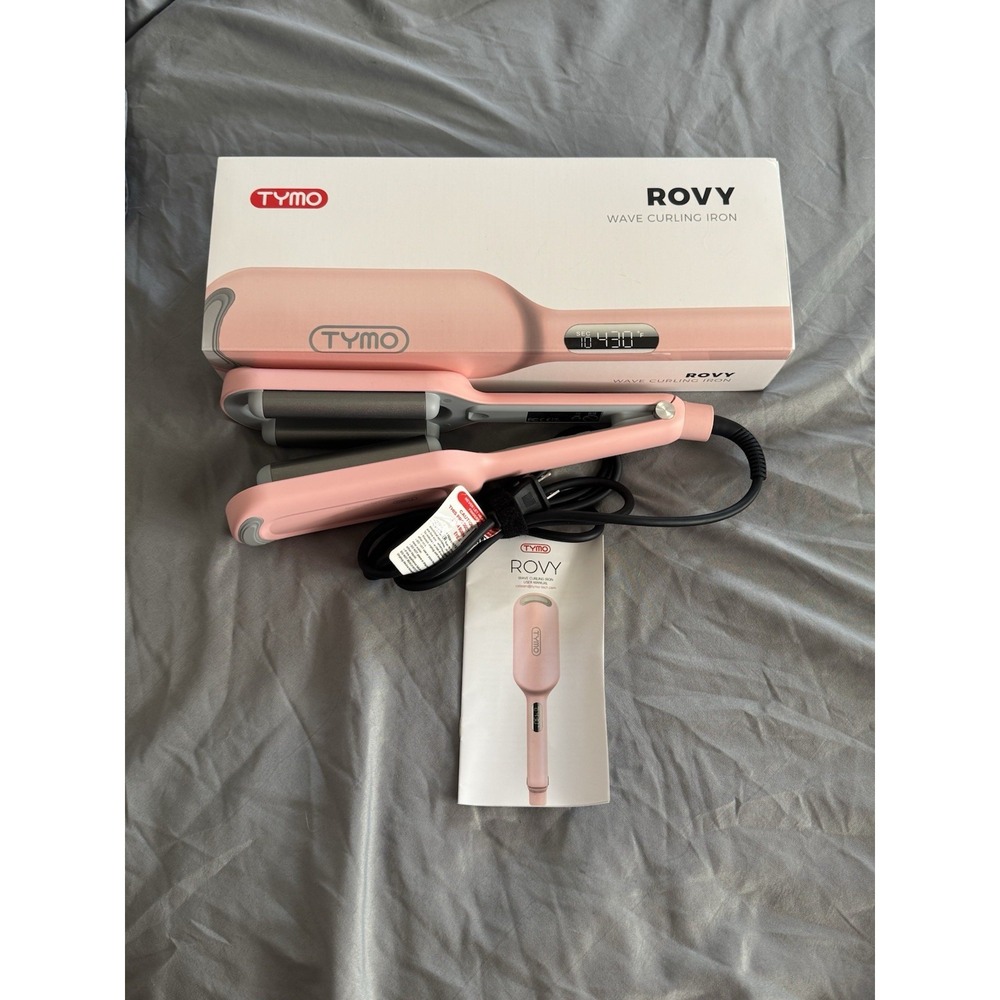 TYMO ROVY Hair Crimper Waver Hair Tool Deep Wave Curling Iron Wand Ionic - Pink - Picture 2 of 2